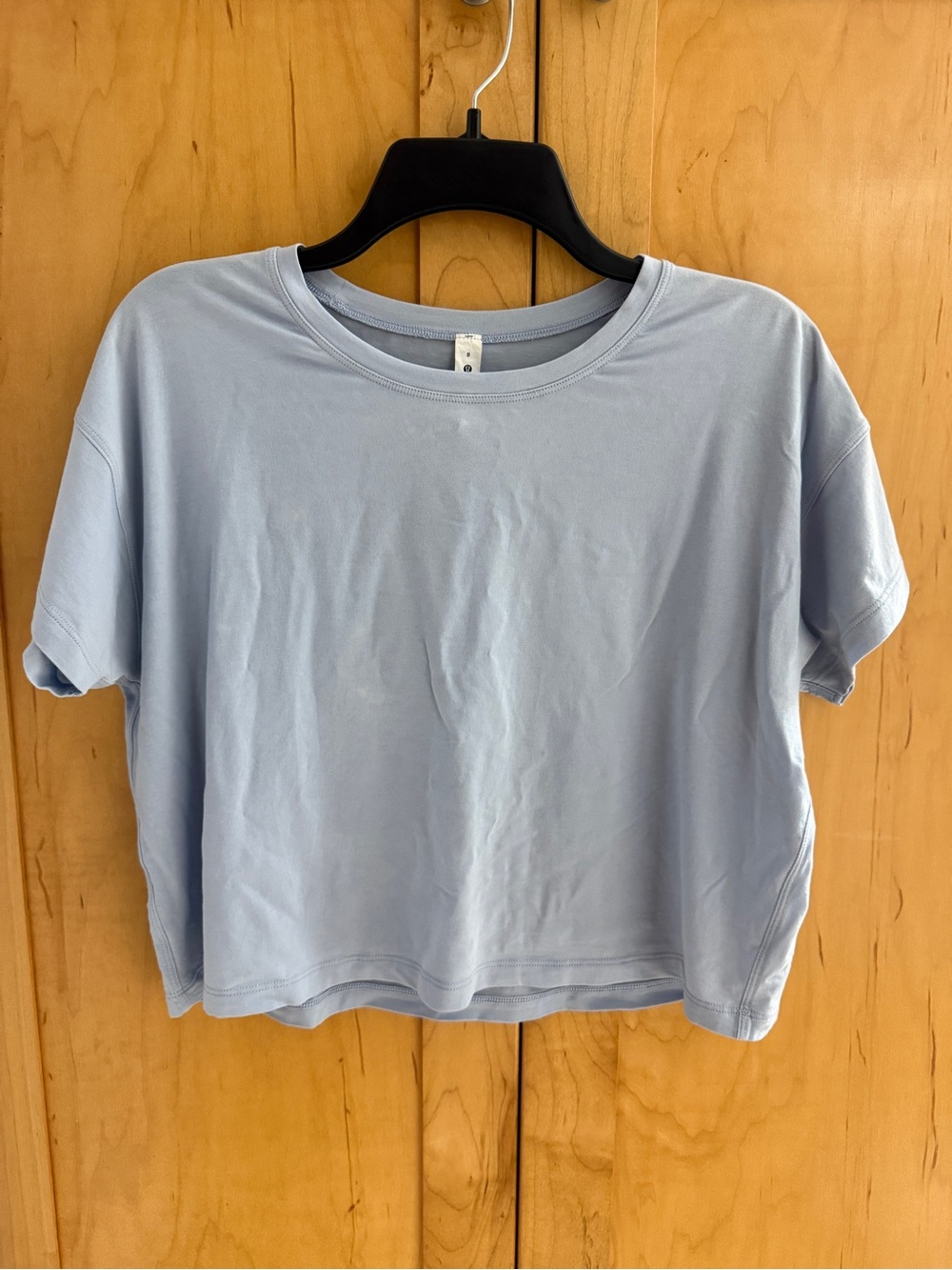 Lululemon Cates Crop Tee Light Blue Blue Size 8